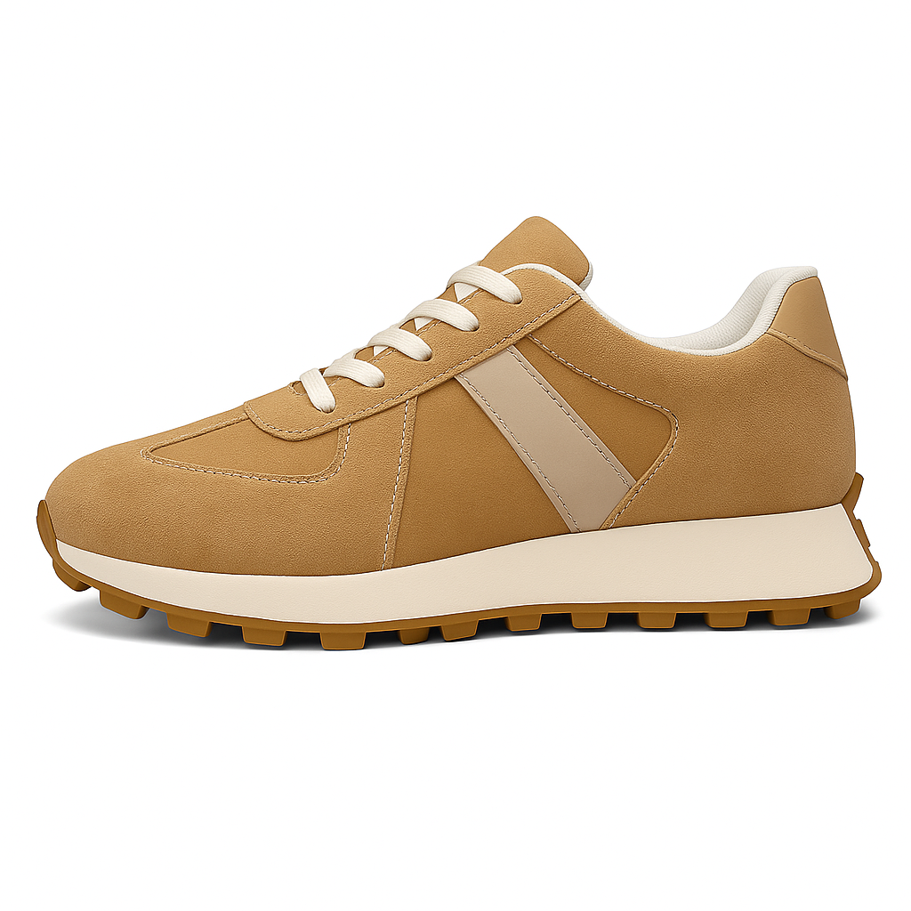 Auro 8cm Gizli Topuklu Konforlu Süet Sneaker Ayakkabı Erkek Kadın