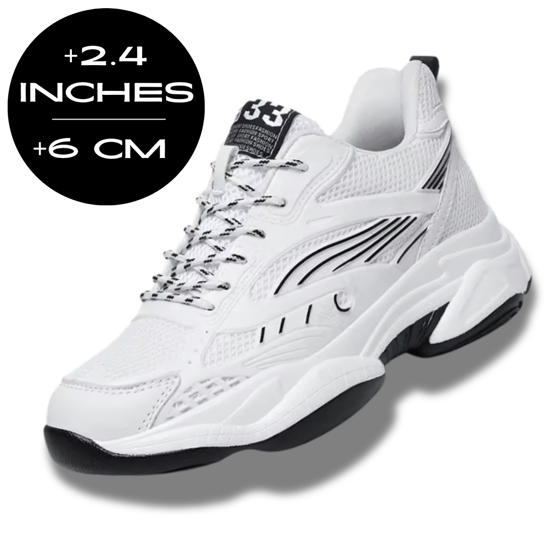 FUQIAO Şık Erkek Boy Uzatan Nefes Alan Hafif Günlük Sneaker Ayakkabı