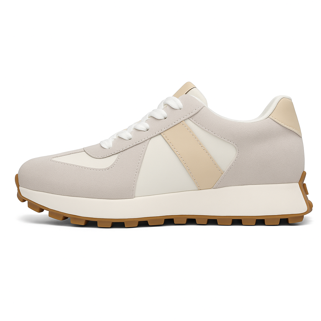 Auro 8cm Gizli Topuklu Konforlu Süet Sneaker Ayakkabı Erkek Kadın