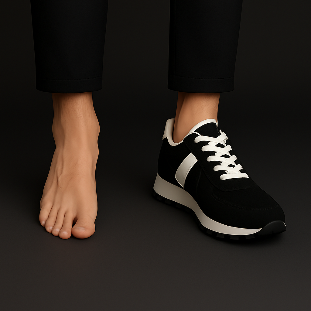 Auro 8cm Gizli Topuklu Konforlu Süet Sneaker Ayakkabı Erkek Kadın