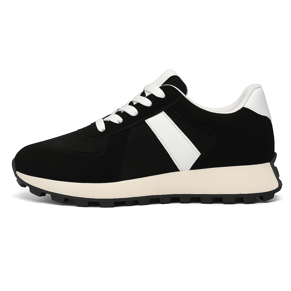 Auro 8cm Gizli Topuklu Konforlu Süet Sneaker Ayakkabı Erkek Kadın