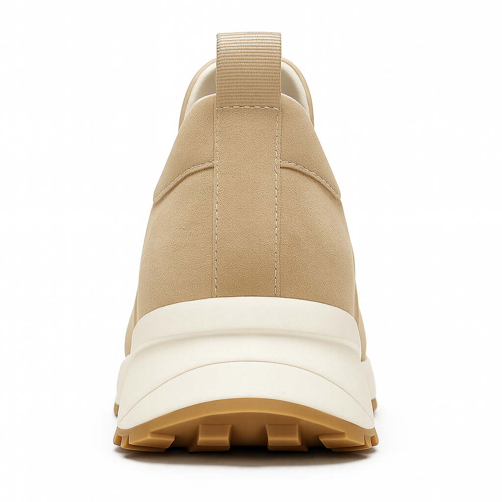Auro 8cm Gizli Topuklu Konforlu Süet Sneaker Ayakkabı Erkek Kadın