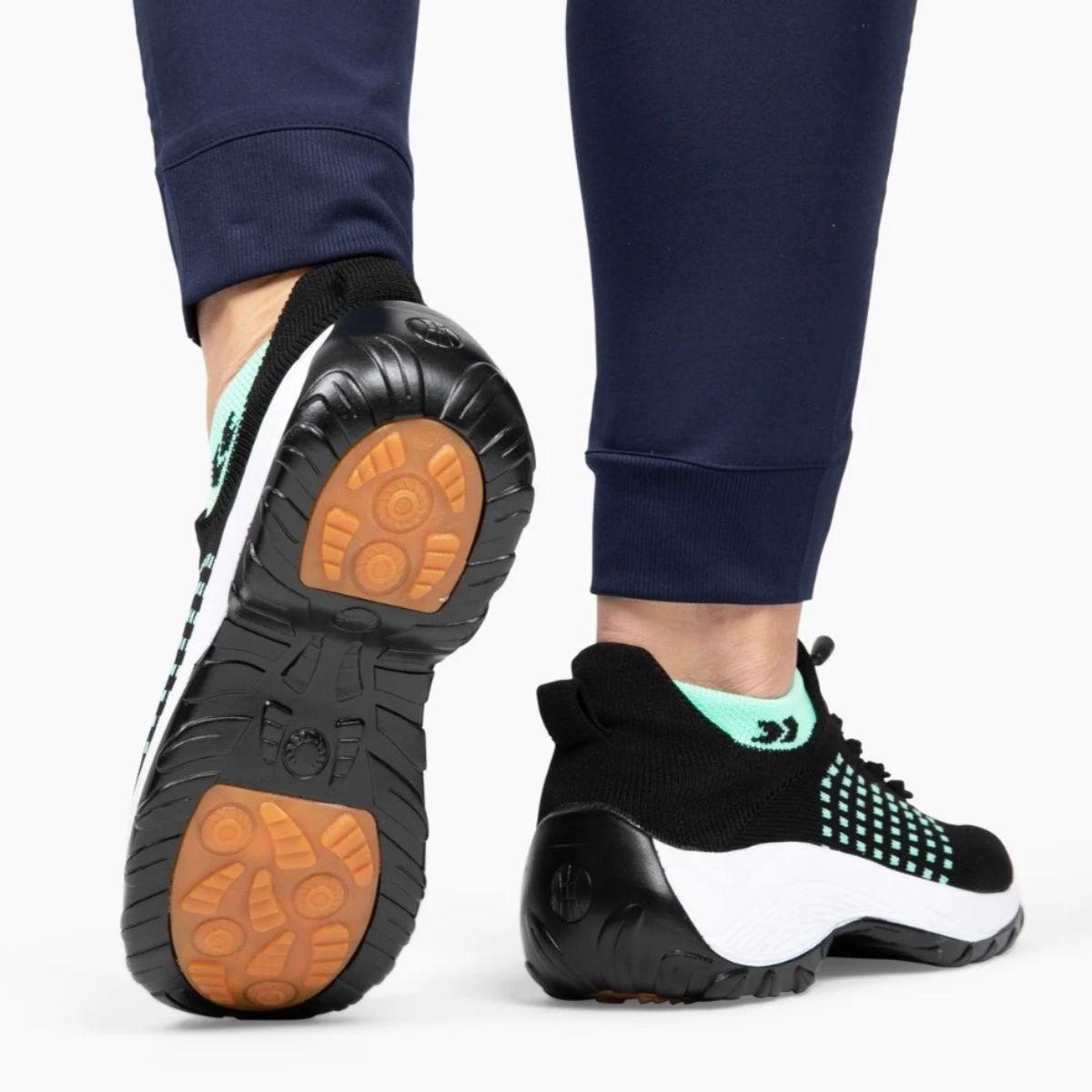 Eleve Yüksek Destekli 5cm Boy Uzatan Geniş Burun Esnek Örme Rahat Sneaker