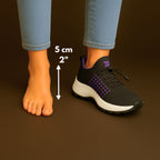 Eleve Yüksek Destekli 5cm Boy Uzatan Geniş Burun Esnek Örme Rahat Sneaker
