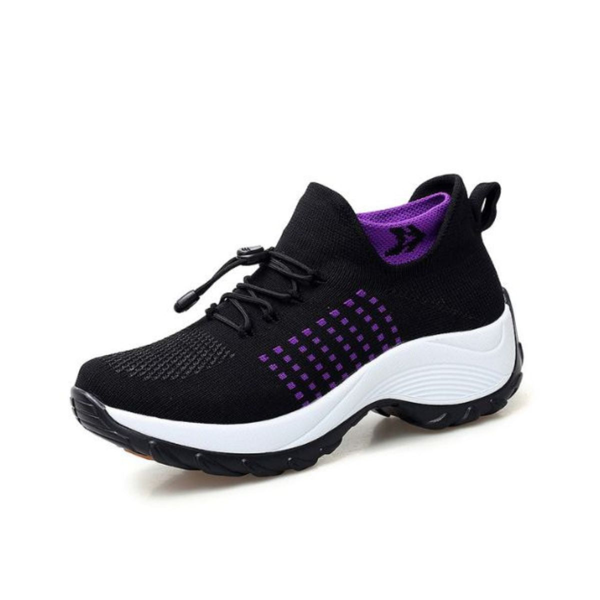Eleve Yüksek Destekli 5cm Boy Uzatan Geniş Burun Esnek Örme Rahat Sneaker