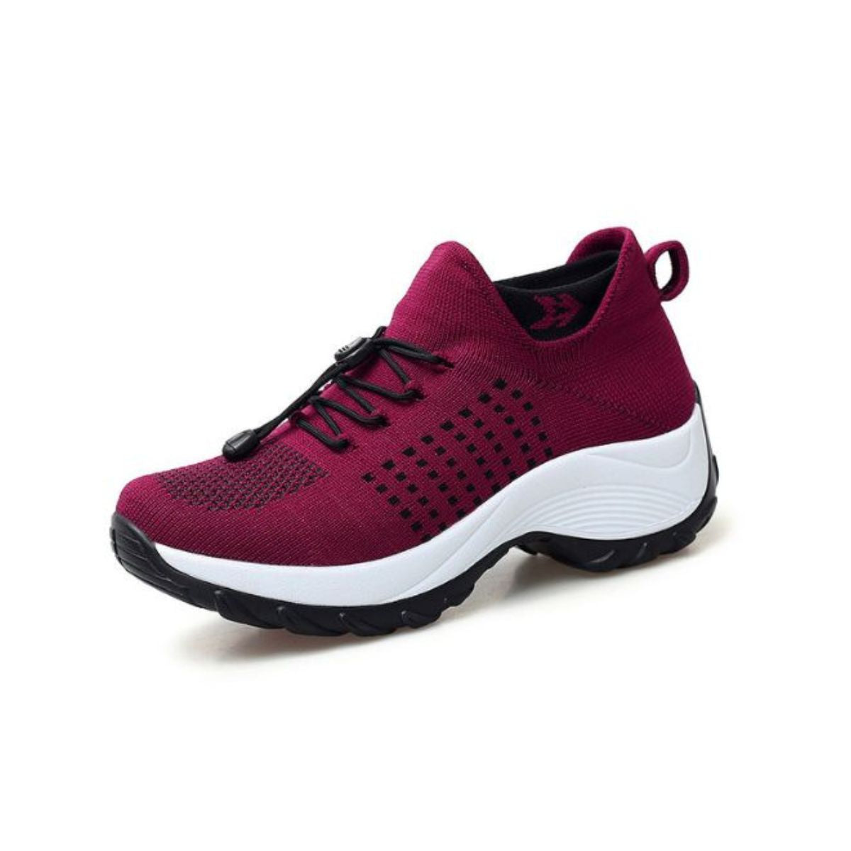 Eleve Yüksek Destekli 5cm Boy Uzatan Geniş Burun Esnek Örme Rahat Sneaker