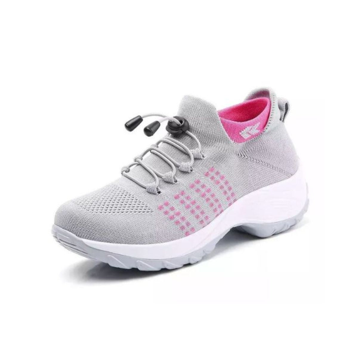 Eleve Yüksek Destekli 5cm Boy Uzatan Geniş Burun Esnek Örme Rahat Sneaker