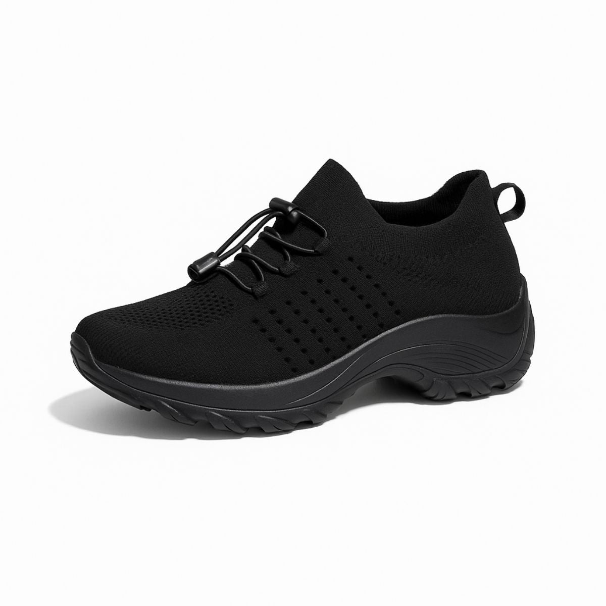 Eleve Yüksek Destekli 5cm Boy Uzatan Geniş Burun Esnek Örme Rahat Sneaker