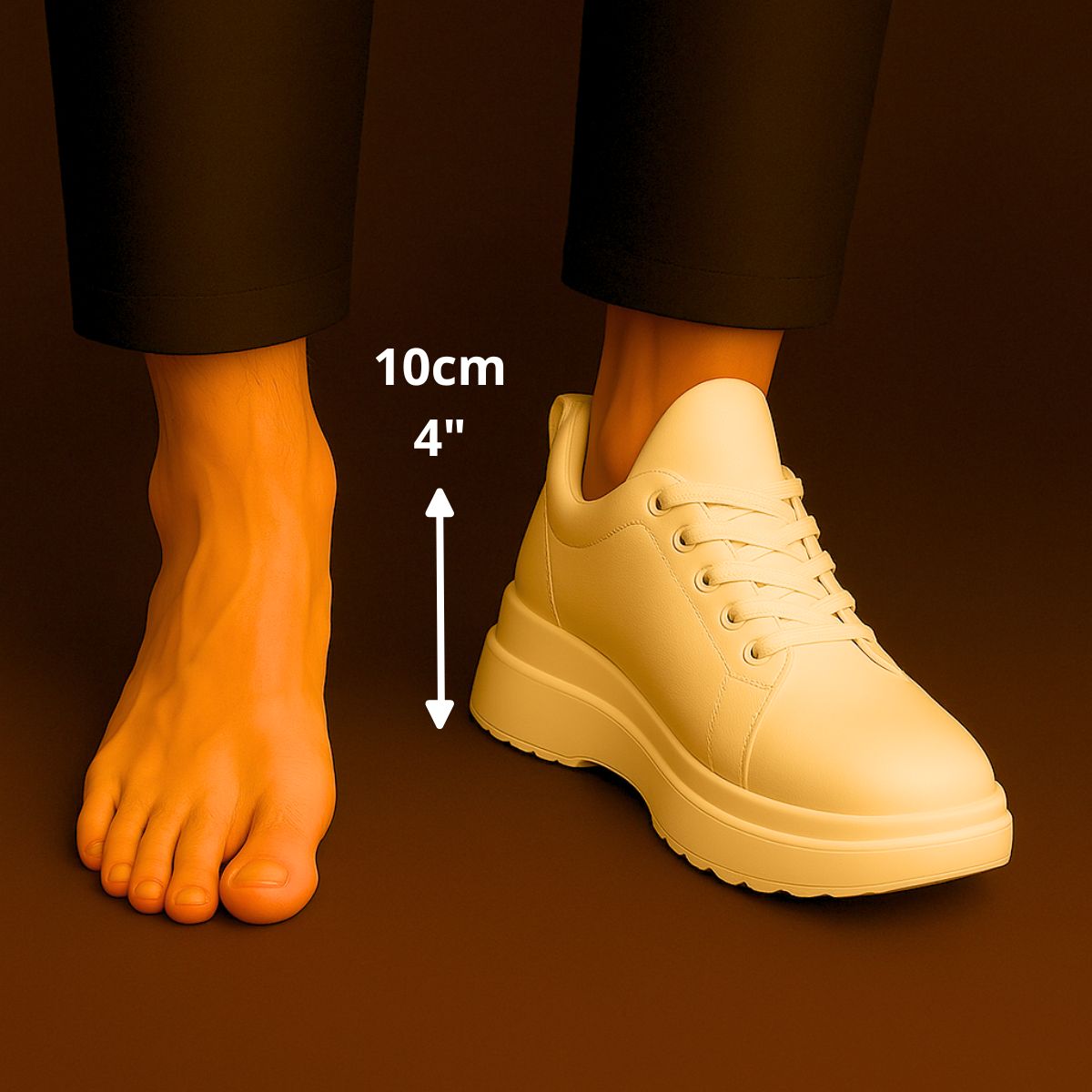 Aphrodite Gizli Topuklu Sneaker, 10cm Boy Uzatan Şık Rahat Kadın Ayakkabısı